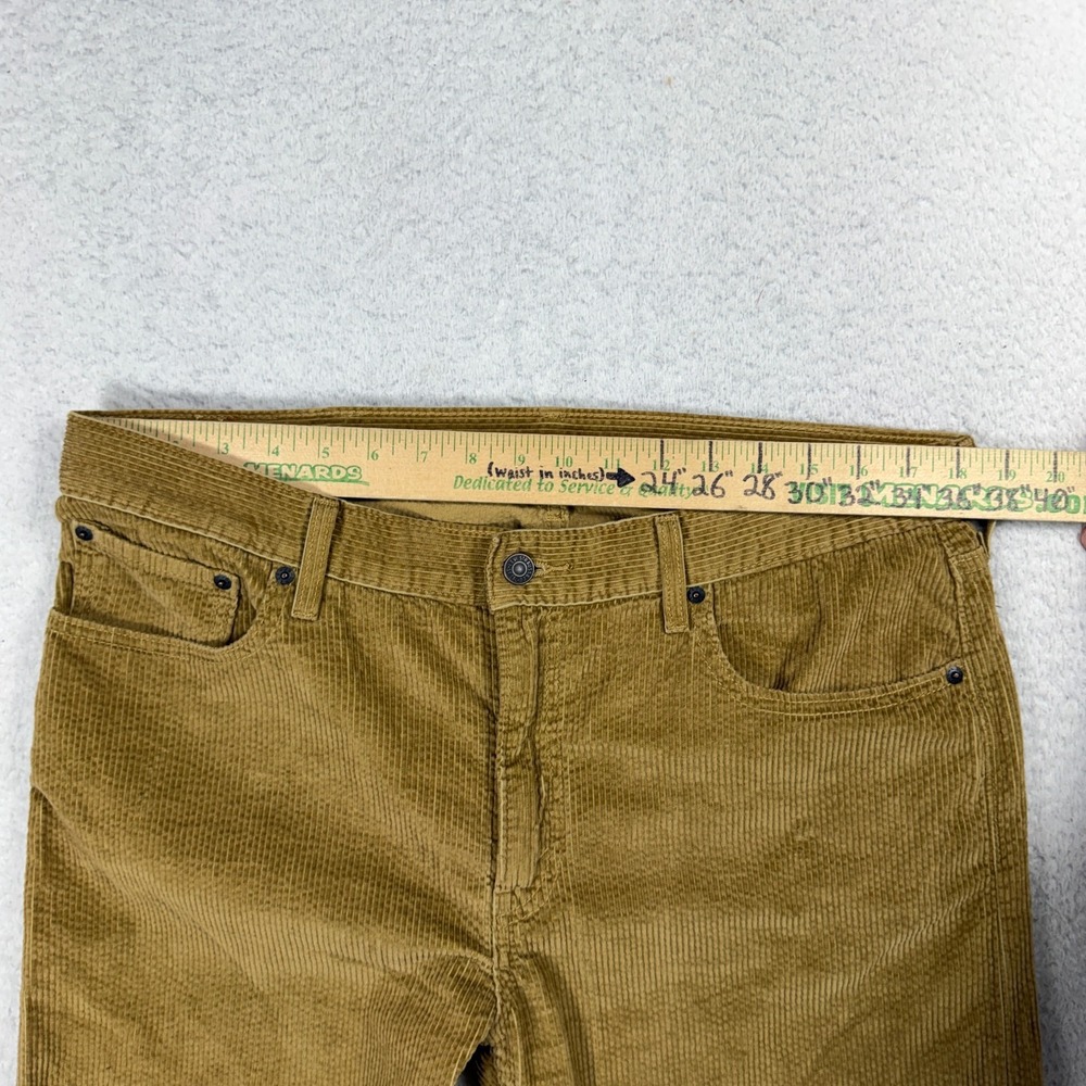 Levis Corduroy Jeans Mens 33 Fits 35x29 Brown Straight Cotton A4690-1840 - Picture 2 of 11